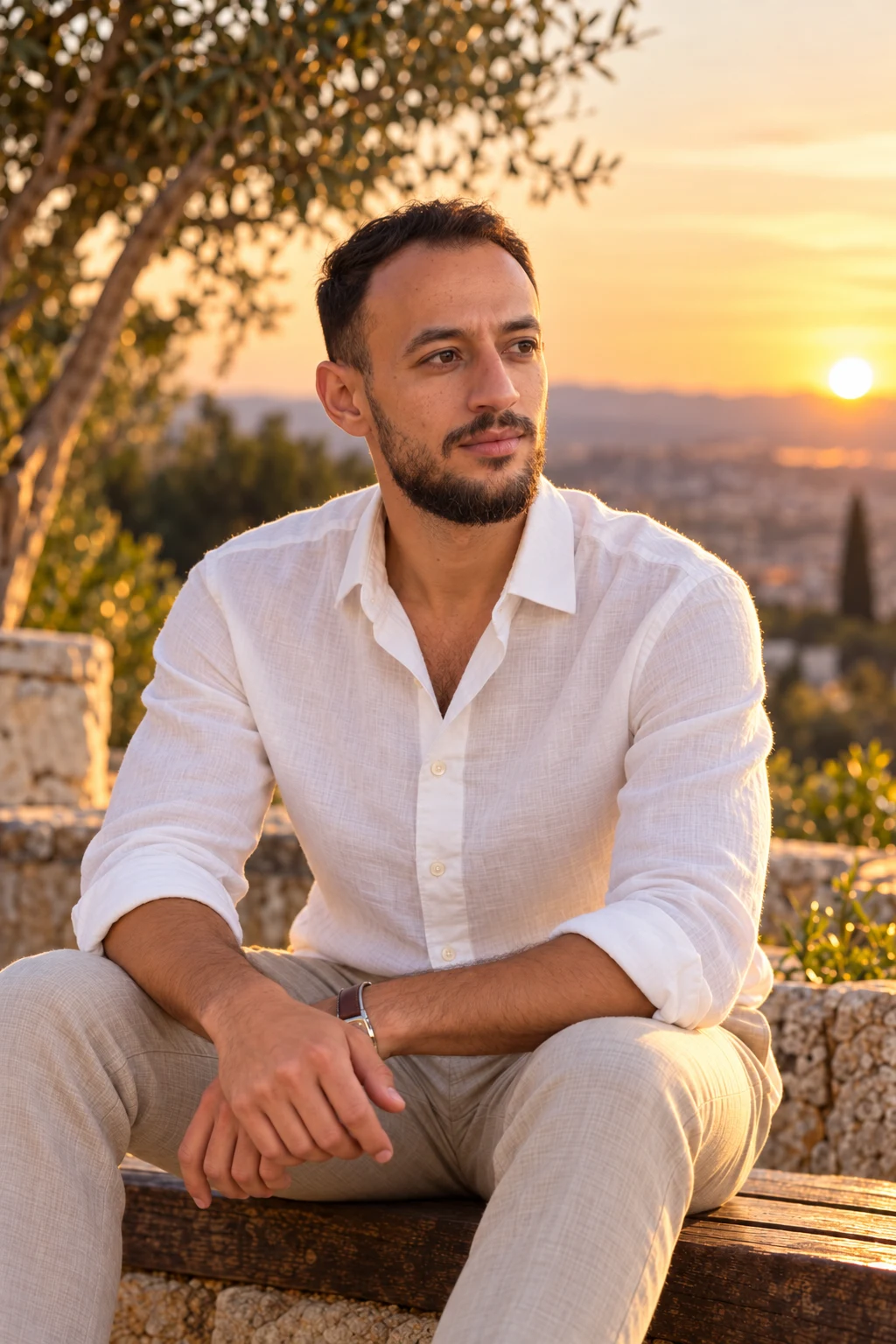 Diaa Fayyad outdoors at sunset